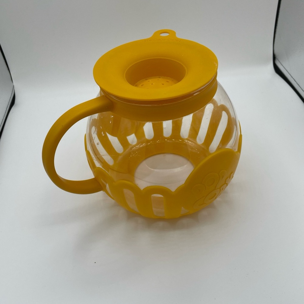 Ecolution Micro Pop Yellow Glass Microwave Popcorn Popper